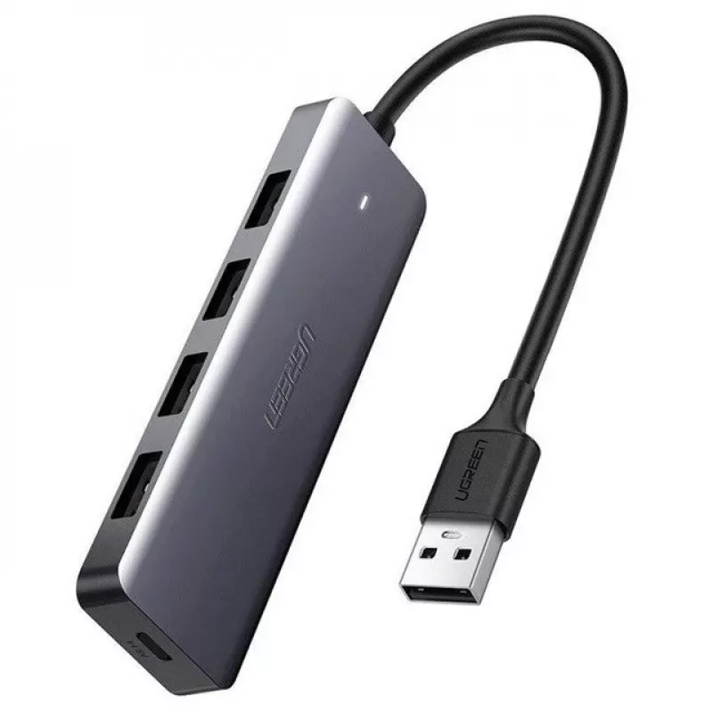 Ugreen Hub 4-in-1 USB-C-Adapter auf 4× USB 3.0 + USB-C Grau