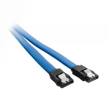 CableMod ModMesh - SATA-Kabel - Serial ATA 150/300/600 - SATA (W) zu SATA (W) - 60cm - Hellblau (CM-CAB-SATA-N60KLB-R)