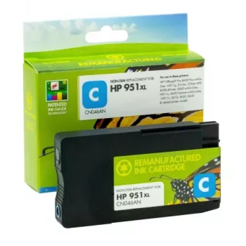 Kompatibel Static-Control Hewlett-Packard 951XL (CN046AE) Neuer Chip, Cyan, 1500 Seiten