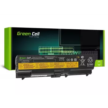 Battery Grün Cell LE05 für Lenovo ThinkPad T410 T420 T510 T520 W510 Edge 14 15 E525 — 11.1V 4400mAh Li-Ion, 6 Zellen, schwarz
