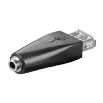Wentronic Goobay USB 2.0 Hi-Speed Adapter - USB 2.0-Buchse (Typ A) > Klinkenbuchse 3,5 mm (3-polig, Stereo) (93982)