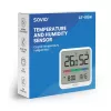 Innenraum-Temperatur- und Feuchtigkeitssensor SAVIO CT-01/W, LCD-Anzeige, -10–55 °C, 10–99 % rF, Batterie CR2032