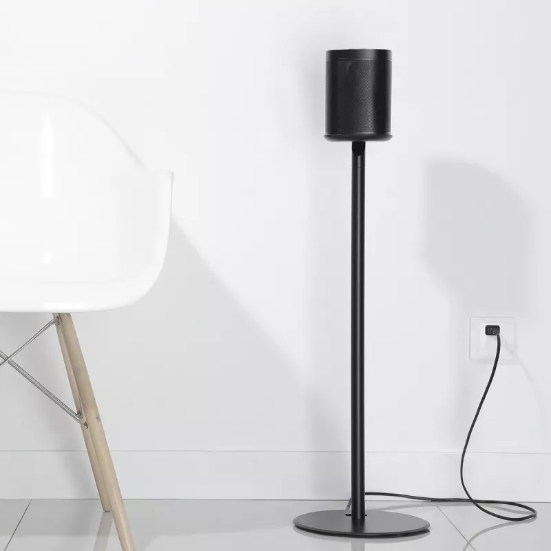 Bodenständerhalterung MACLEAN MC-841 für einen Sonos-Lautsprecher, höhenverstellbar, stabile Basis