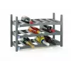 Tisch-Weinregal rotho VARIO für 6 Flaschen, faltbar, grau, 600×220×140 mm