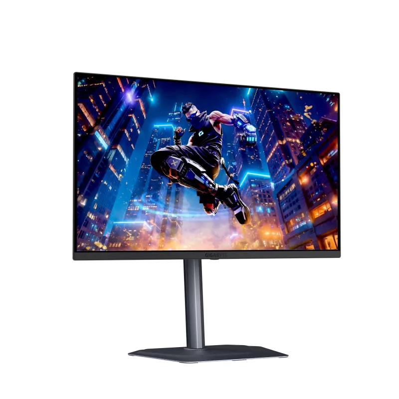 27 Zoll GIGABYTE MO27Q3 QD-OLED QHD Gaming-Monitor — 2560x1440, 360Hz, 0,03ms, 250 cd/m², HDR True Schwarz 400, HDMI 2.1, DP 1.4