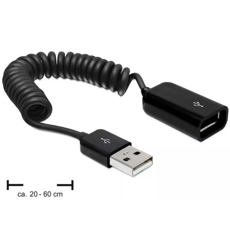 USB-Kabel DeLOCK 83163 0,6 m USB 2.0 A auf A Schwarz