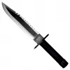 Feststehendes Survival-Messer Filmklassiker Rambo I CC-H1 – 360 mm gesamt, 225 mm gezahnte Stahlklinge, schwarze Lederscheide