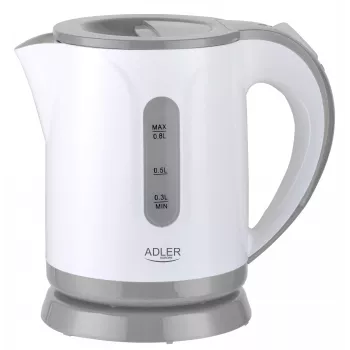 Wasserkocher 0,8 l AD 1371g weiß-grau