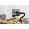 Monitorhalterung DIGITUS Single, Klemme, für bis zu 49 Zoll (124,5 cm), 20 kg, VESA 75x75–100x100, neigbar -20° bis 50°, höhenverstellbar, schwarz