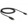 DeLOCK - USB-Kabel - 5-polig Micro-USB Typ B (M) - 24-polig USB Typ C (M) - 1,0 m (USB 3.1) - Schwarz (83602)