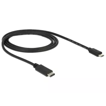 DeLOCK - USB-Kabel - 5-polig Micro-USB Typ B (M) - 24-polig USB Typ C (M) - 1,0 m (USB 3.1) - Schwarz (83602)