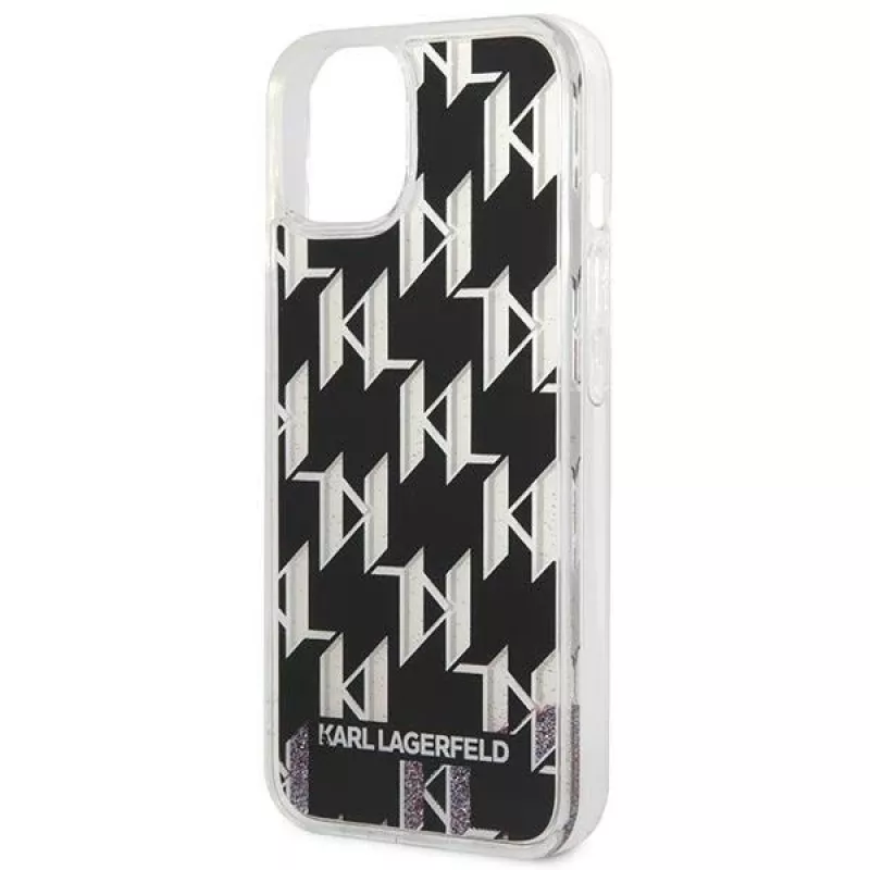 Karl Lagerfeld KLHCP14MLMNMK iPhone 14 Plus 6.7 Hartschale schwarz / schwarz Liquid Glitter Monogram