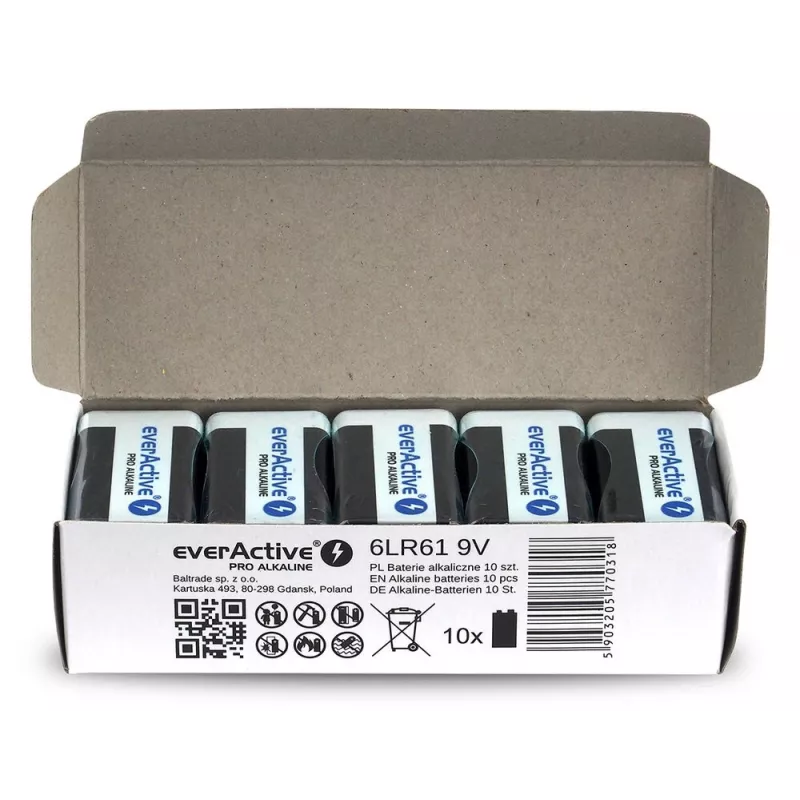 Batterie Alkalisch EverActive Pro Alkaline 6LR61 9V