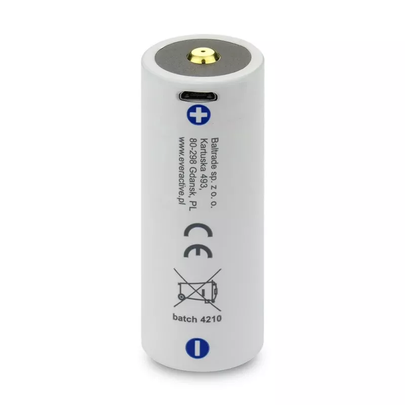 Wiederaufladbarer Akku everActive EV26650-52M 3,7V 5200mAh mit Micro-USB-Ladefunktion