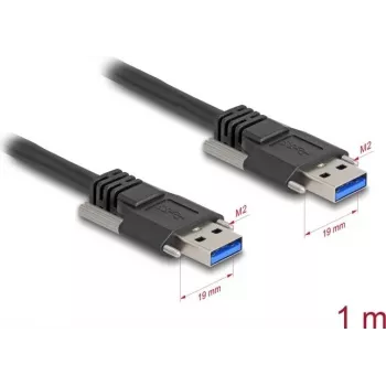 USB-Kabel DeLOCK 80997 USB 3.2 Gen 1 1 m USB A Schwarz