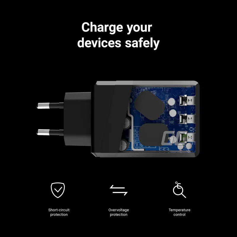 Green Cell CHARGC03 Ladegerät für Mobilgeräte Schwarz Innenbereich