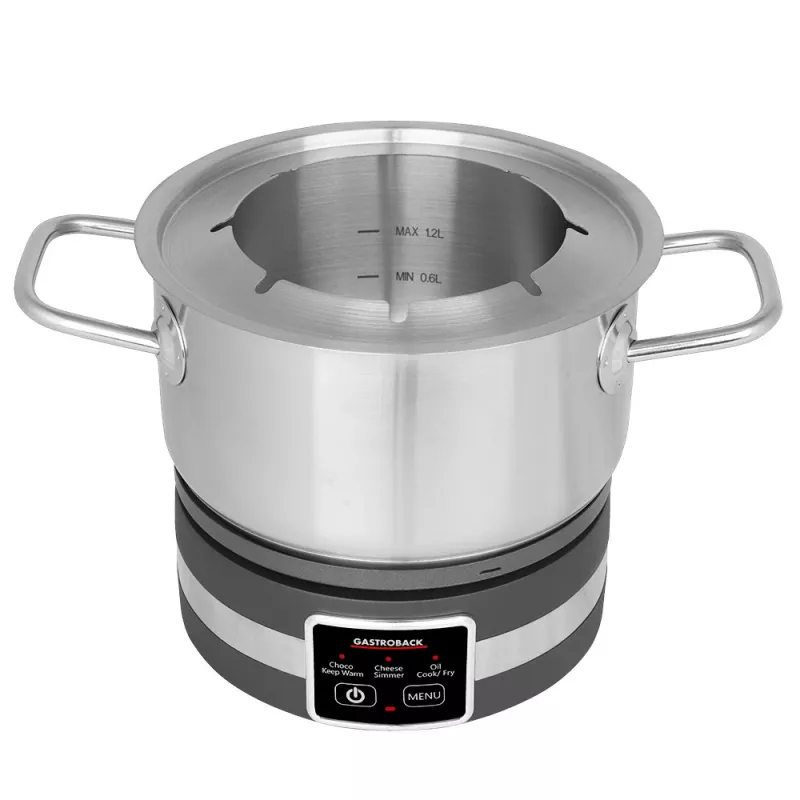 Elektrisches Fondue Gastroback 42568 1,8 l 8 Personen Schwarz Edelstahl