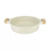 Flacher Topf D28cm 4,1L/beige