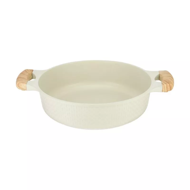 Flacher Topf D28cm 4,1L/beige