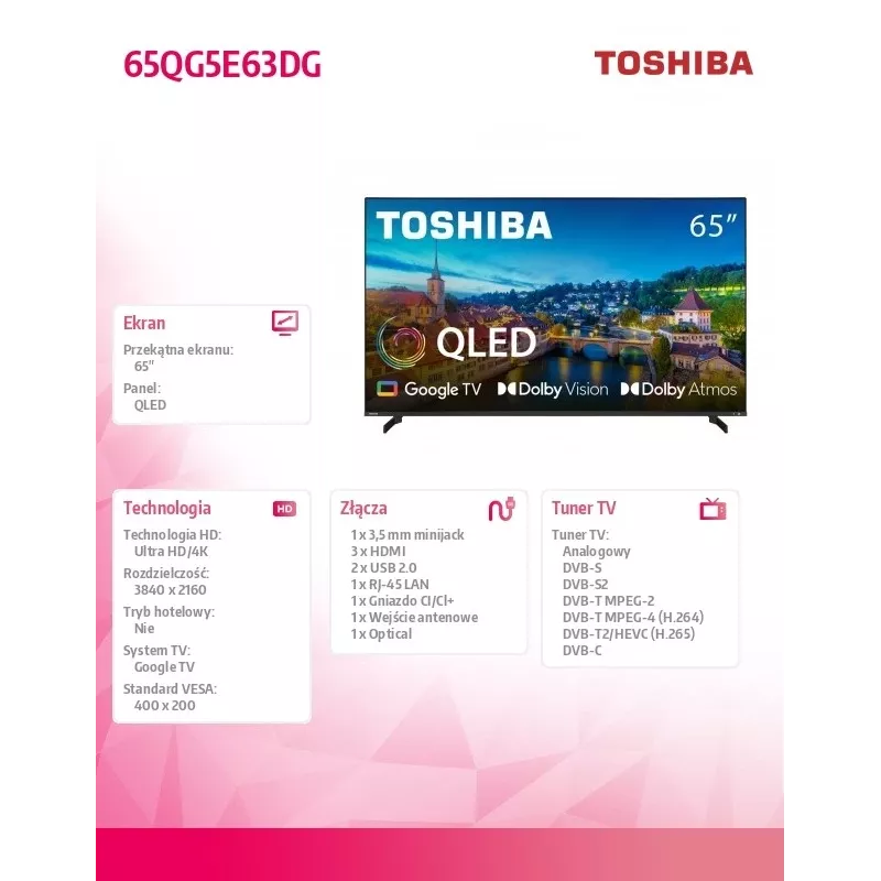 TV QLED 65 Zoll 65QG5E63DG