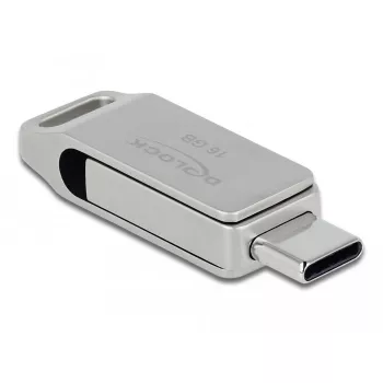 USB Flash Drive DeLOCK 16GB USB-C Type-A Metallgehäuse