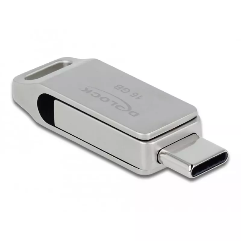 USB Flash Drive DeLOCK 16GB USB-C Type-A Metallgehäuse