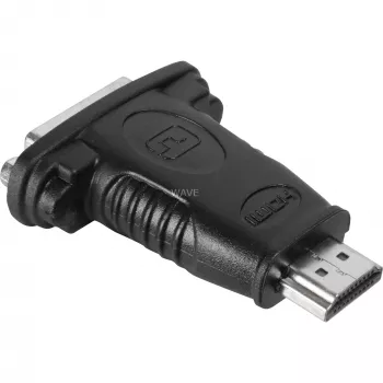Wentronic Goobay HDMI™ / DVI-D Adapter, HDMI Standard-Stecker (Typ A), Schwarz – 19-pol. HDMI™-Stecker>DVI-D (24+1) Buchse (68098)