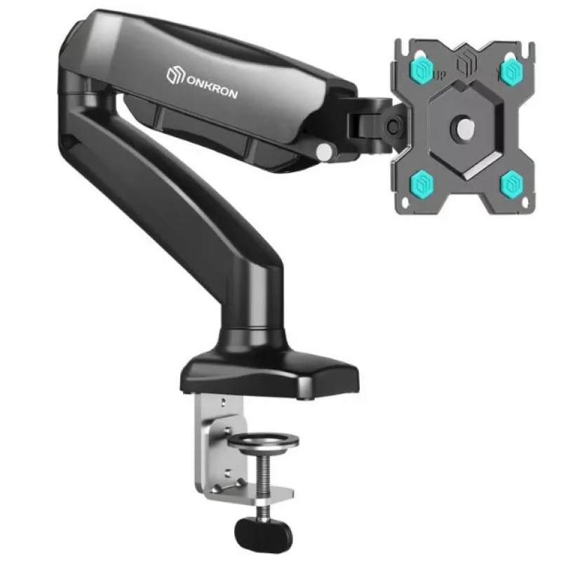 ONKRON G80-B Schwenk- und Neige-Tischhalterung für 13'-32' Monitore, max. 8 kg, mit Drehung, schwarz