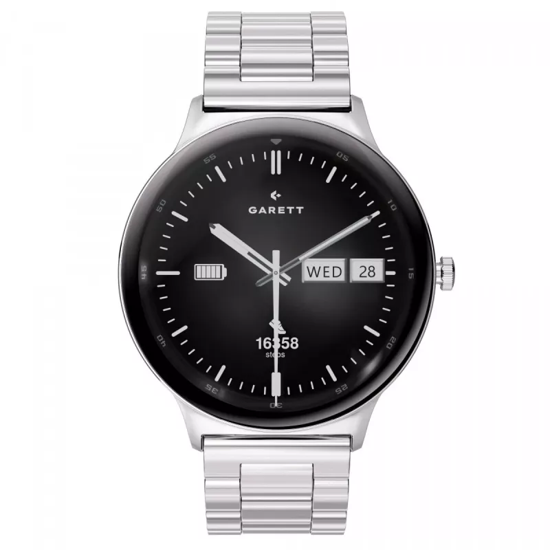 Smartwatch Garett Quantum — Edelstahl Silber