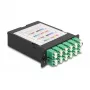DeLOCK Fiber Optic HD Kassette MPO Stecker auf 12 x LC Duplex Buchse 24 Fasern Singlemode 9/125 µm