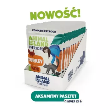 ANIMAL ISLAND Pute in Sauce Beutel für Katzen 12x100g