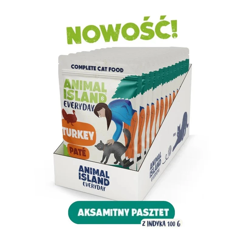 ANIMAL ISLAND Pute in Sauce Beutel für Katzen 12x100g