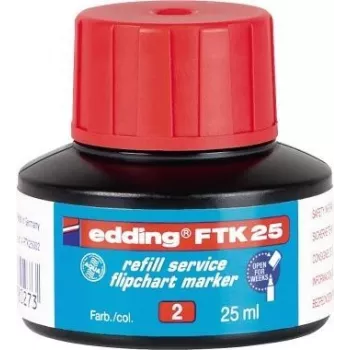 Marker-Nachfülltinte Edding FTK 25, rote Tintennachfüllung 25 ml, kompatibel mit edding 380/383