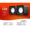 2-Wege-PC-Lautsprecher Audiocore AC870 B — 3 W RMS, kabelgebundene USB-Stromversorgung, 3,5-mm-Eingang, 2.0 Kanäle