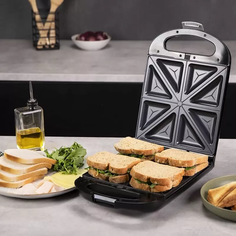 Cecotec Sandwichmaker | Rock'nToast Family 3in1 | 1500 W | Anzahl Platten 3 | Schwarz