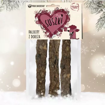 Hundeleckerli PAKA ZWIERZAKA Kabeljaustangen 60 g – fischhaltig, hypoallergen, getreidefrei