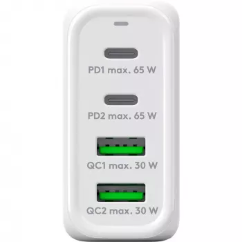 Goobay 64818 Ladegerät für Mobilgeräte Kopfhörer - Laptop - Smartphone Weiß AC Schnellladung Innenbereich (64818)
