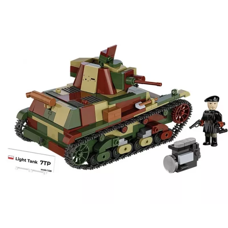 Cobi Bausteine Leichter Panzer 7TP Modell, 669 Teile, COBI-2661