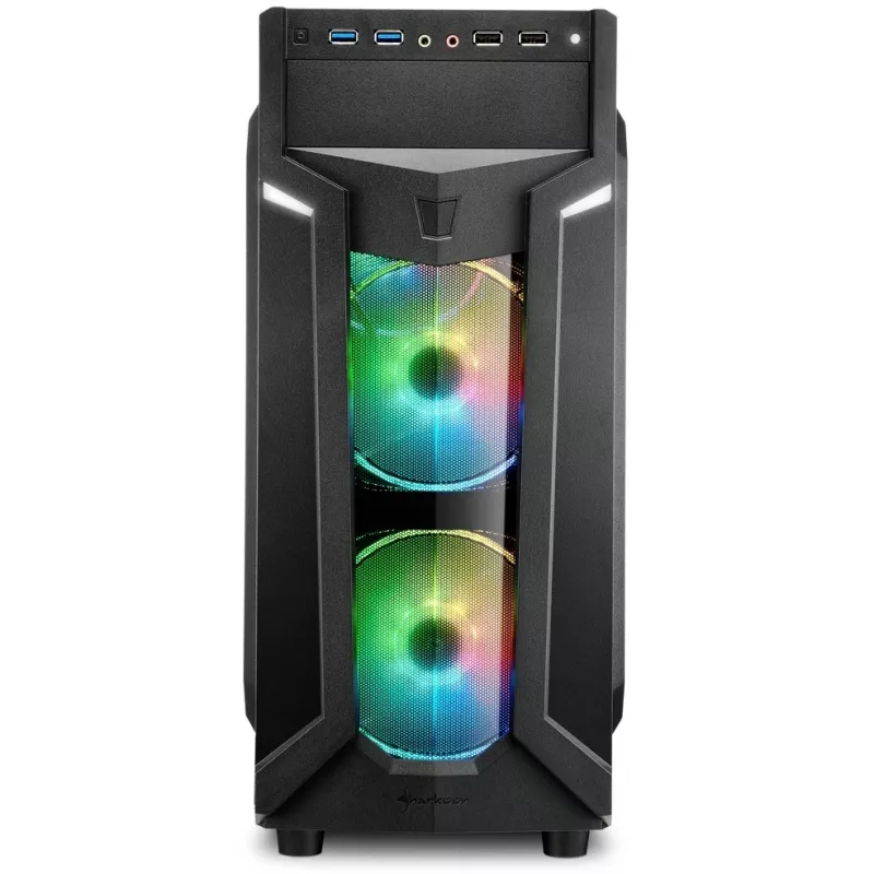 PC-Gehäuse Sharkoon VG6-W RGB Midi Tower Schwarz