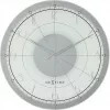 NeXtime Uhr 8125 Fancy Round, Ø43 cm, Wand, Weiß/Silber