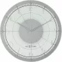 NeXtime Uhr 8125 Fancy Round, Ø43 cm, Wand, Weiß/Silber
