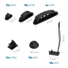 LogiLink Kabel-Organizer-Set 128 Stück