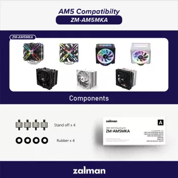 Montagekit ZALMAN ZM-AM5MKA für AMD-Prozessoren — sockelkompatibles Zubehör