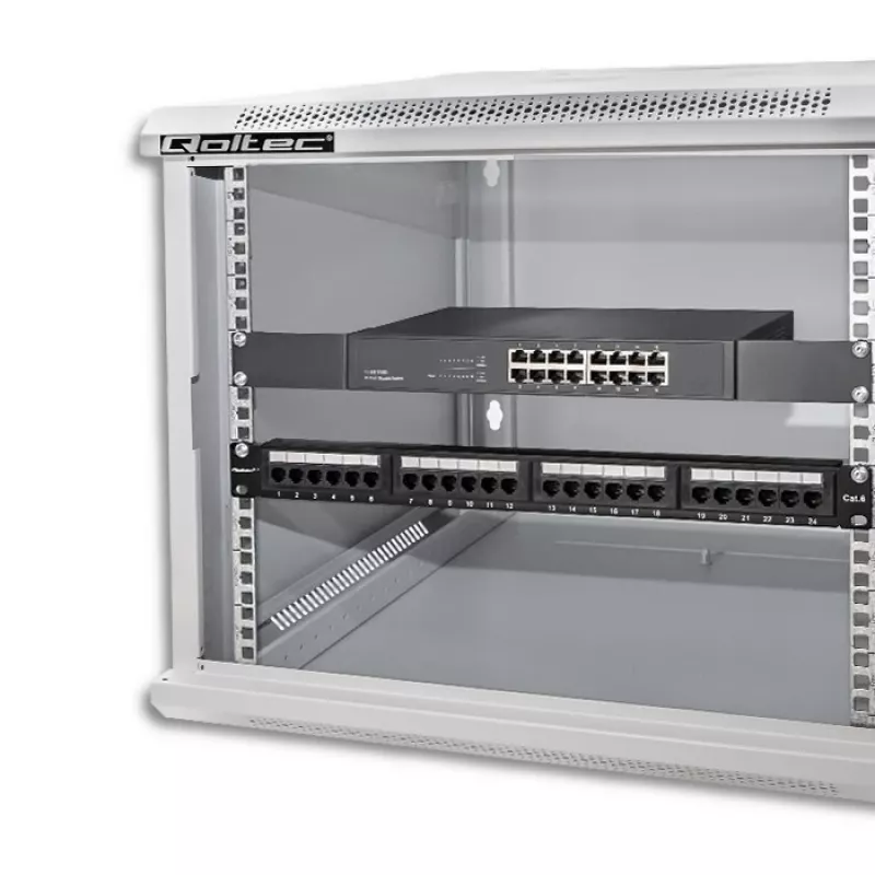 Rack-Schrank QOLTEC 19 Zoll 9U 600x500x600 Wand- oder Bodenmontage Servergehäuse