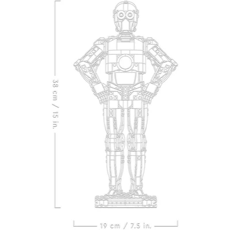 LEGO baubare Figur Star Wars C-3PO Modell 75398 — 1.138 Teile, 380 mm Display-Sammlerstück