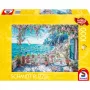 Schmidt Spiele Terrassen am Meer, 1000-teiliges Puzzle, landschaftliche maritime Szene