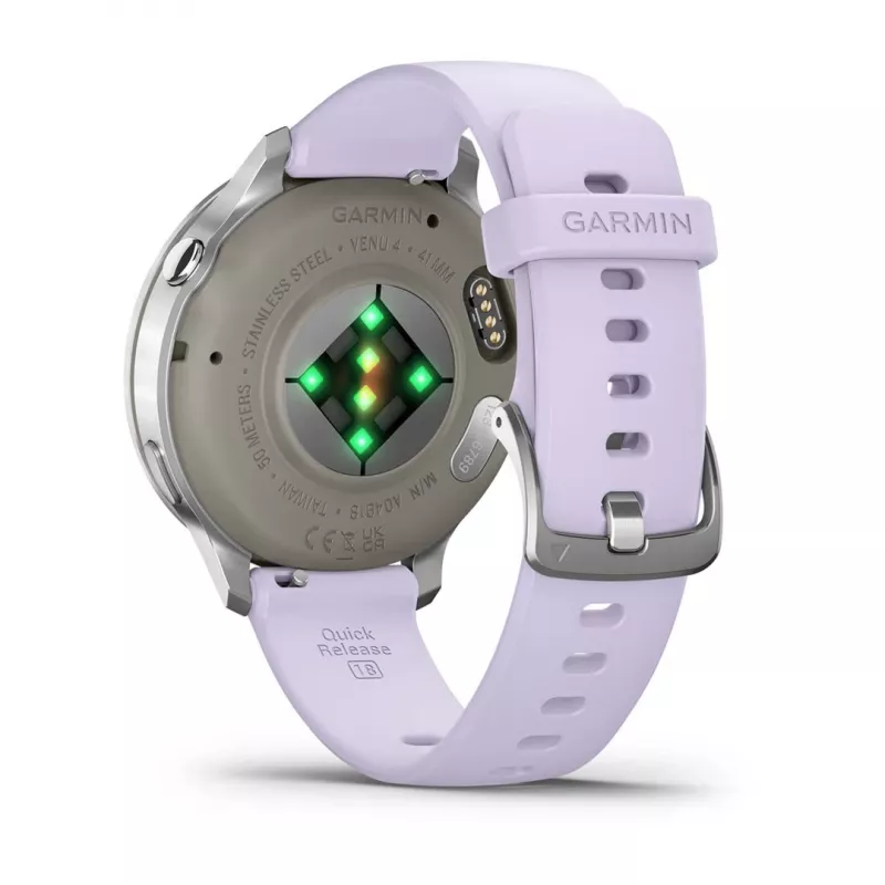 Garmin Venu 4 3,05 cm (1,2 inch) AMOLED 41 mm Digital 390 x 390 Pixel Touchscreen Silber Wi-Fi GPS (Satellit)