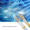 Qoltec - Patchkabel - LC/UPC Multimode (M) auf LC/UPC Multimode (M) - 1 m - Glasfaser - Duplex - 50/125 Mikrometer - OM3 - halogenfrei