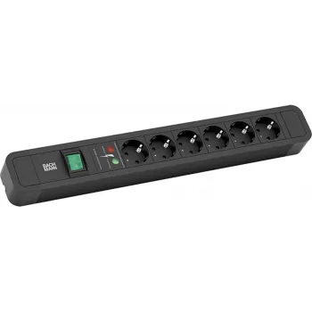 Stromverlängerungskabel Bachmann Primo 2 2m 6 AC-Steckdosen Schwarz