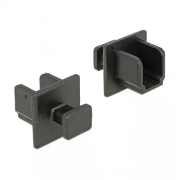 Steckdosenschutzabdeckung DELOCK 64010, Polypropylen, schwarz, 12,2×15,2×12 mm, 10er-Pack